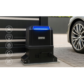 Zestaw do bramy przesuwnej (do 800 kg) napęd FORTO 800 - 3xPilot+lampka+fotokomórki+listwy+WIFI