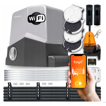 Napęd do bramy przesuwnej GATO 600 4xPilot+Lampka+Fotokomórki+WiFi TUYA