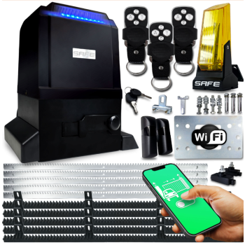 Zestaw do bramy przesuwnej (do 800 kg) napęd FORTO 800 - 3xPilot+lampka+fotokomórki+listwy+WIFI