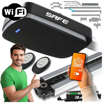 Napęd do bramy garażowej 15 m2 1000N+2xPilot+Szyna Pasek+WiFi