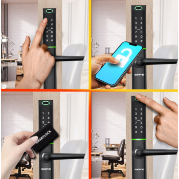 Elektroniczny zamek do drzwi TTlock KOD PIN/BT/odcisk palca Booking