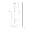 Maskownica do drzwi zamka elektronicznego szyld stal nierdzewna SLIM SAFE
