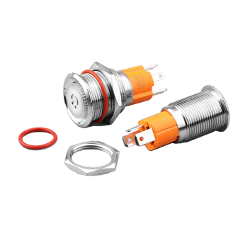 Przycisk przełącznik metalowy 16MM z podświetleniem LED